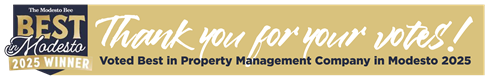 Voted Best Property Management Company in Modesto 2025 - The Modesto Bee